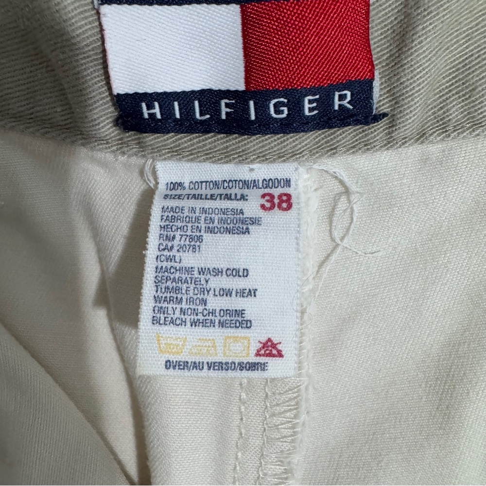 Tommy Hilfiger Khaki Pleated Cotton Shorts Size 38 - Picture 5 of 11